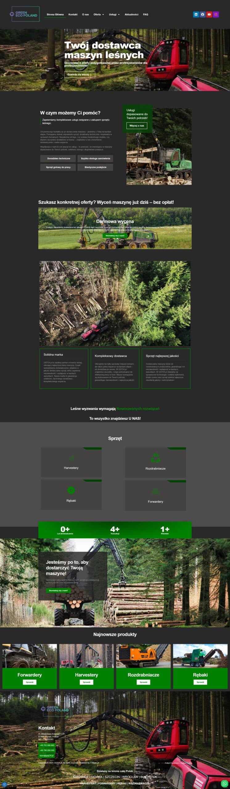 Redesign, Strukturyzacja i Optymalizacja Strony GEP24.pl – Maszyny Leśne