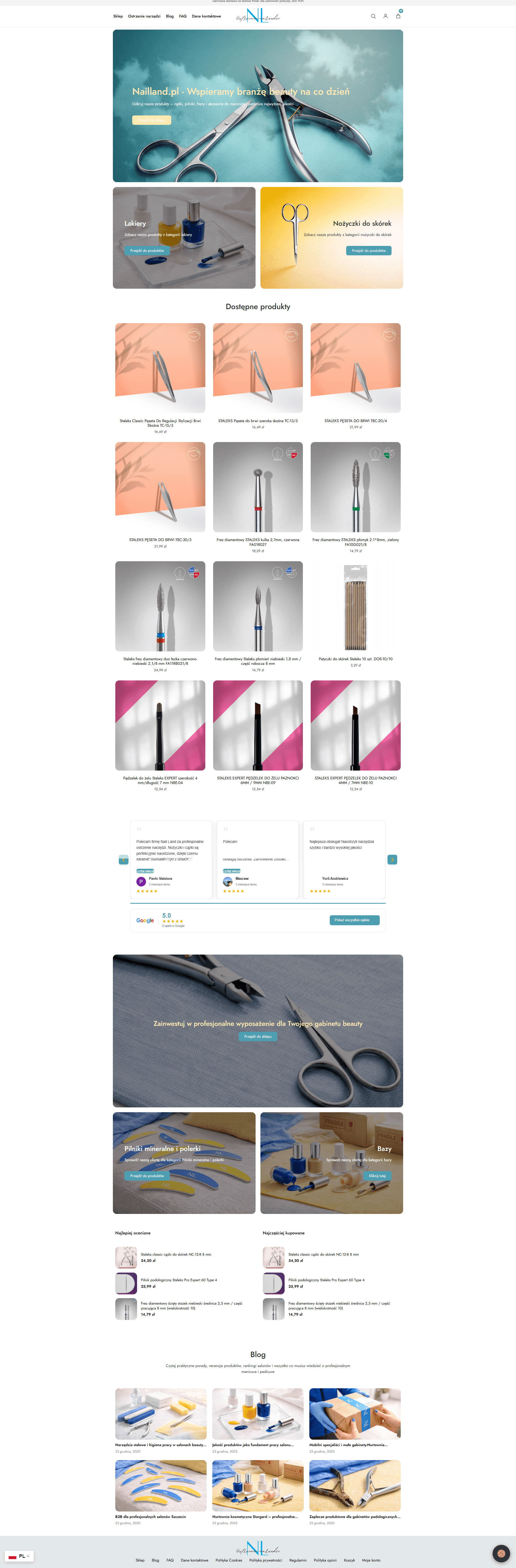 Nailland.pl – homepage